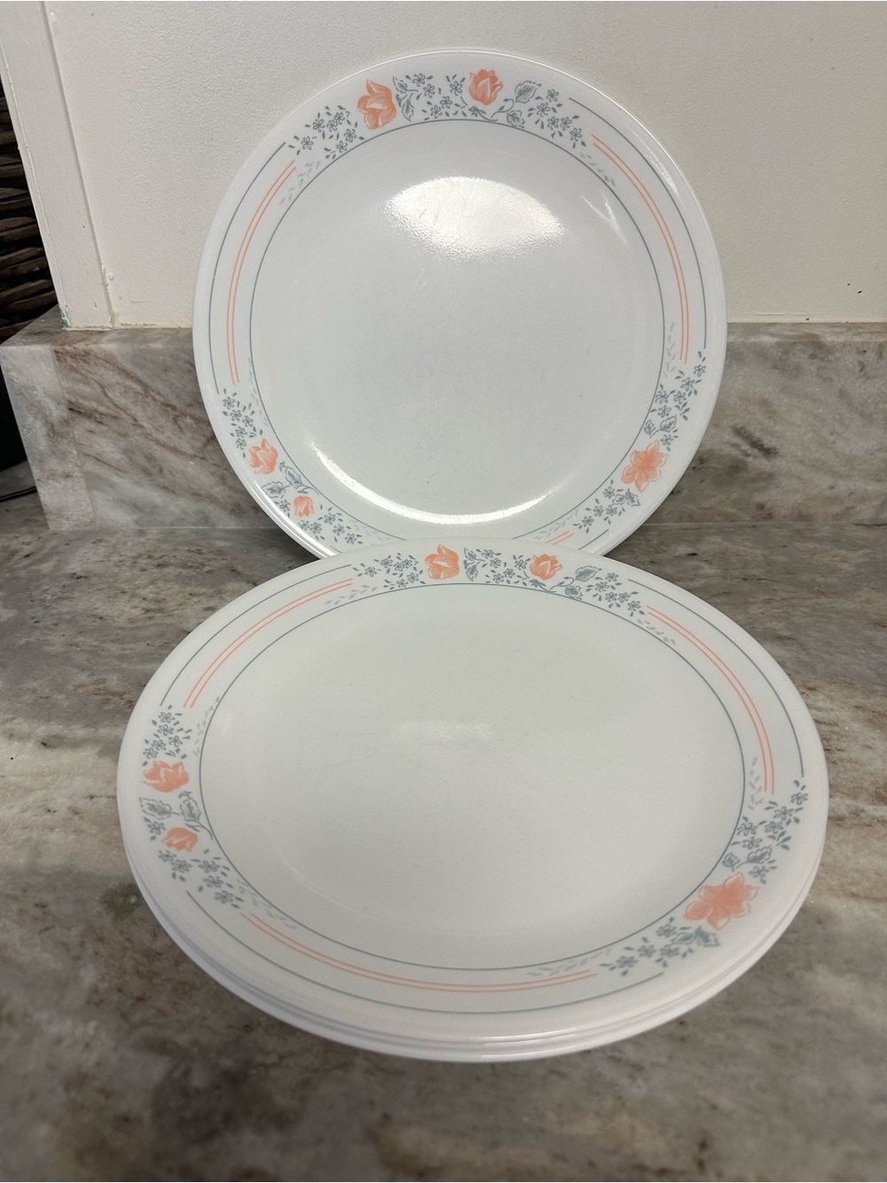 Corelle Apricot Grove 4 Dinner Plates